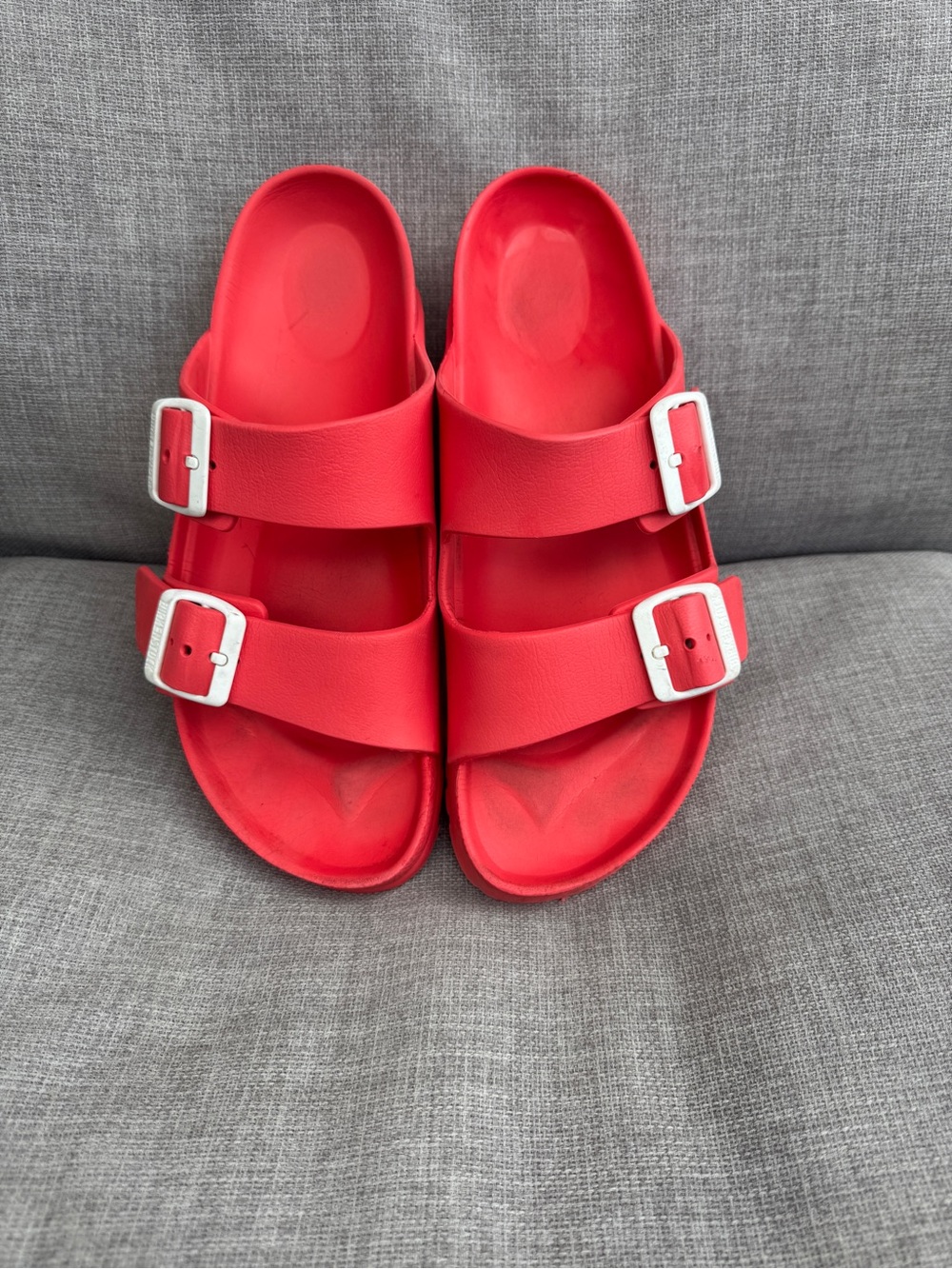Birkenstock Hot Pink Double-Buckle EVA Slide Sandals